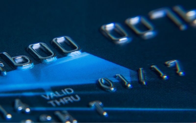 close up of a credit card focusing on an expiration date
